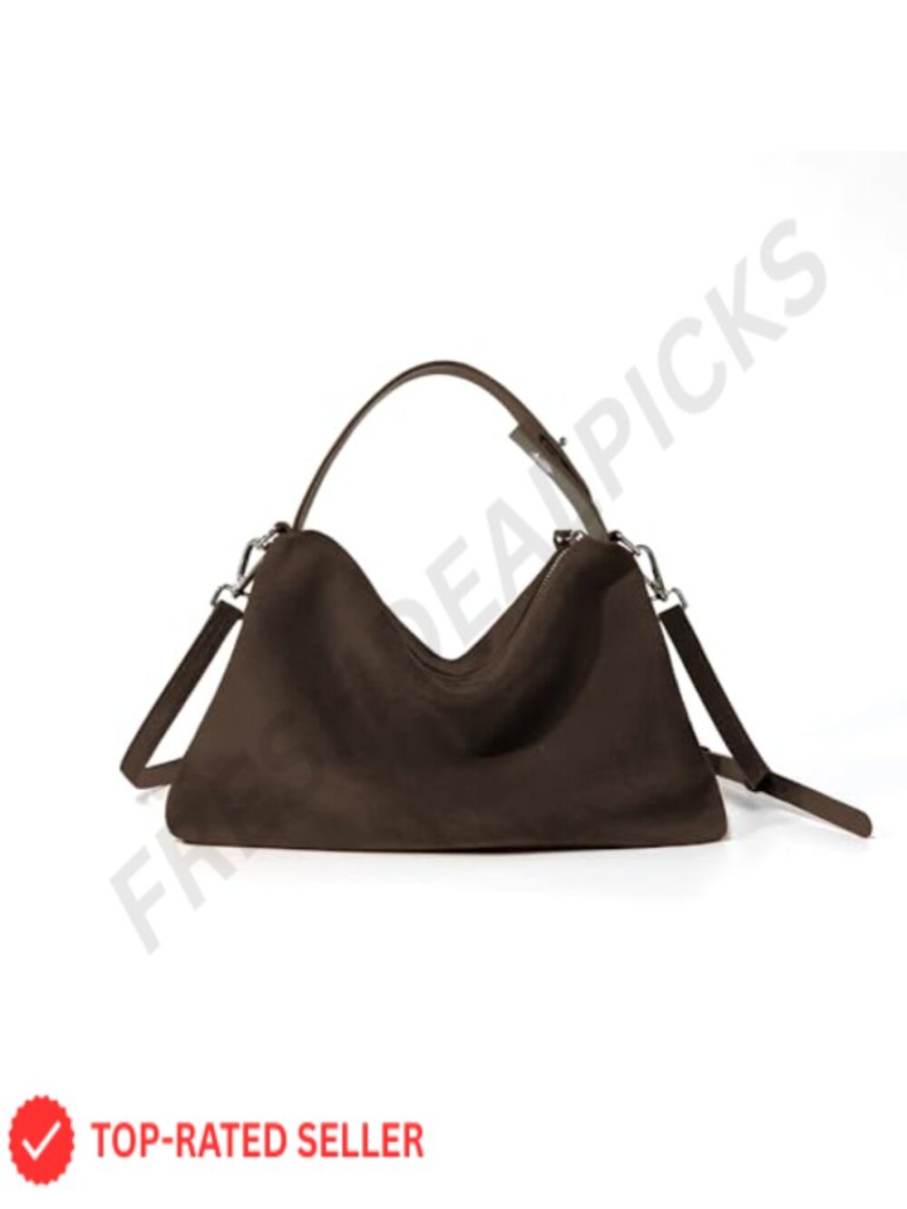 Suede Leather Tote Bag Women Crossbody Shoulder Satchel Hobo Purse w/